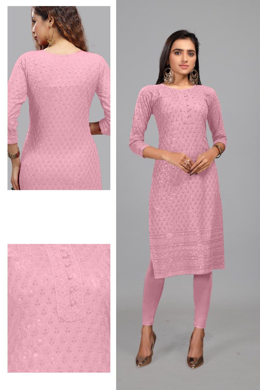 Golden Crush Fancy Designer Ethnic Wear Rayon Kurtis Collection